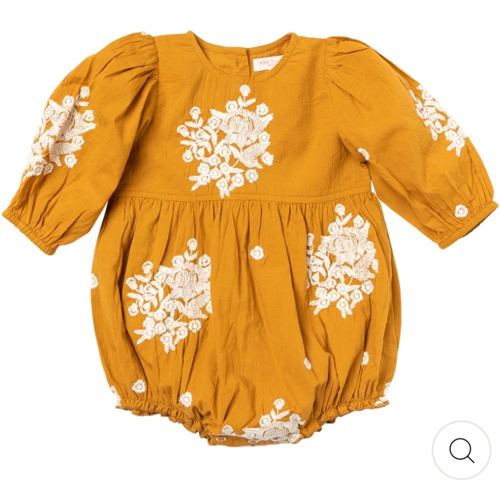 Pink Chicken Brooke Bubble - Inca Gold w/ Embroidery
